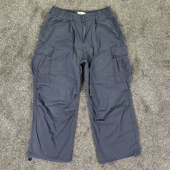 Anthropologie Other - Anthropologie Baggy Cargo Parachute Pant Women 29 Blue Tactical Utility Gorpcore